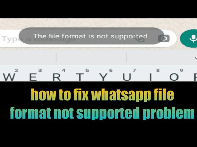 how to fix the file format not supported on WhatsApp 2021 | dual whatsapp file format not supported
