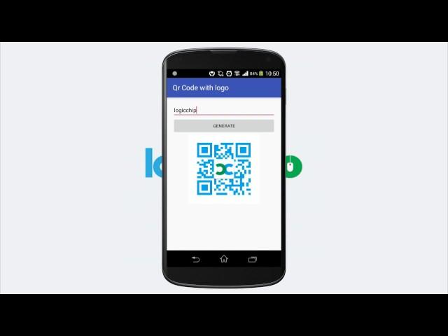 Qr Code with logo and custom color for android