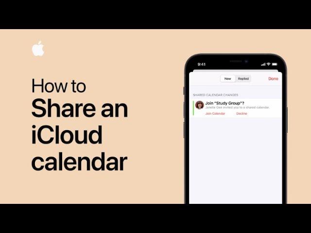 How to share an iCloud calendar on iPhone, iPad, and iPod touch | Apple Support