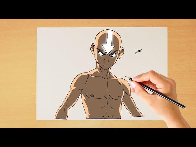 How to draw Aang (Avatar) - Step by step |  Avatar the Last Airbender