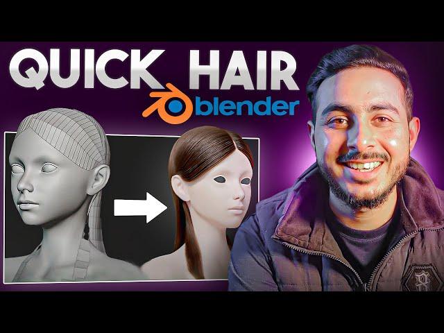 Blender Easiest Hairs with Geometry Nodes for beginners