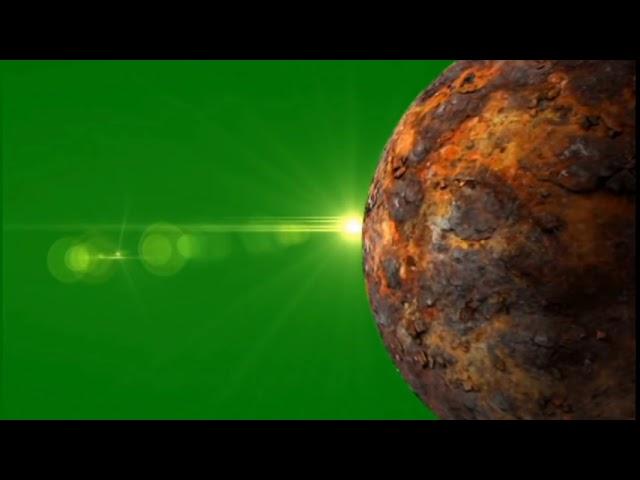 green screen planet rotating