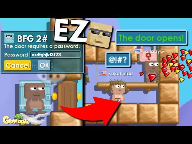 Hacking into BFG rooms, Ez GEMS  #2 || Growtopia Funny