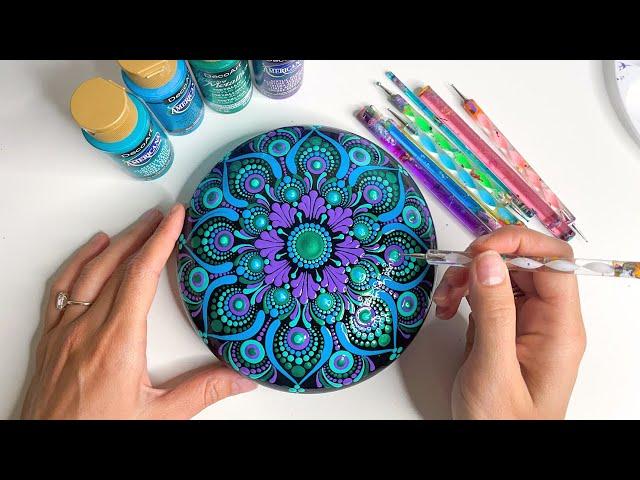 Easy Beginner "Enchanted Forest" Color Palette | Dot Art Mandala Painting | Tutorial