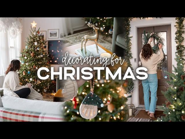 DECORATING FOR CHRISTMAS  | DIY Ornaments, Visiting A Christmas Tree Farm & Decorating The Porch