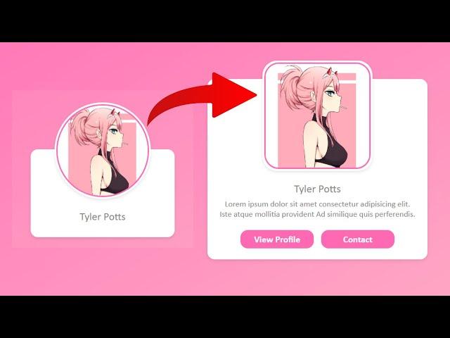 Build an ANIMATED Profile Card in HTML & CSS | Beginner Tutorial