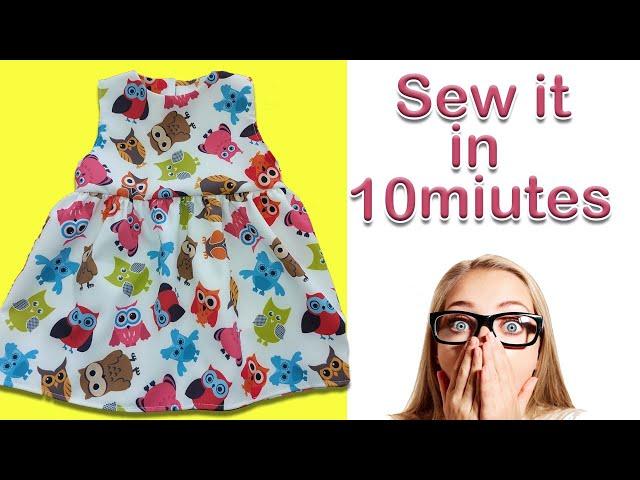 Watch this video and sew dress in 10minutes! | vakilian آموزش دوخت پیراهن بچه گانه