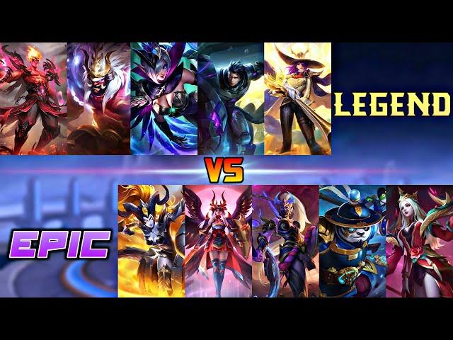 LEGEND VS EPIC SKIN 1 VS 1 FIGHT | MOBILE LEGENDS EPIC VS COLLECTOR