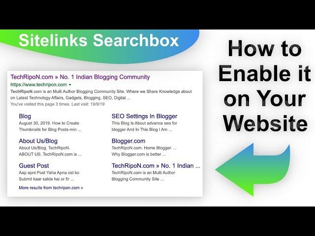 "Sitelinks Searchbox" How to Enable This Schema on your Blog/Site