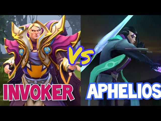 Hardest DOTA2's Hero vs Hardest LOL's Champ (Invoker and Aphelios)