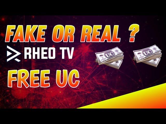 FREE PUBG UC FROM RHEO TV APP ? FAKE OR REAL ?