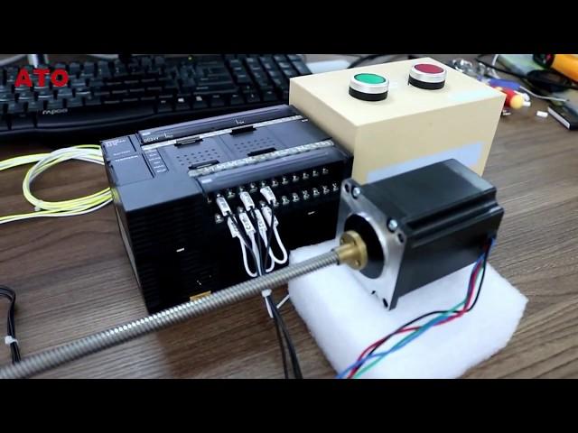 PLC control Nema 23 external linear actuator stepper motor system