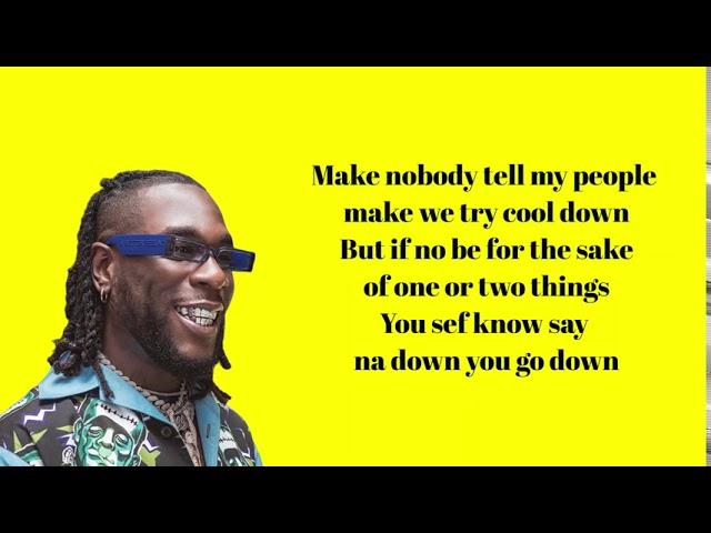 Burna Boy - Wetin Dey Sup (Official Lyrics Video)