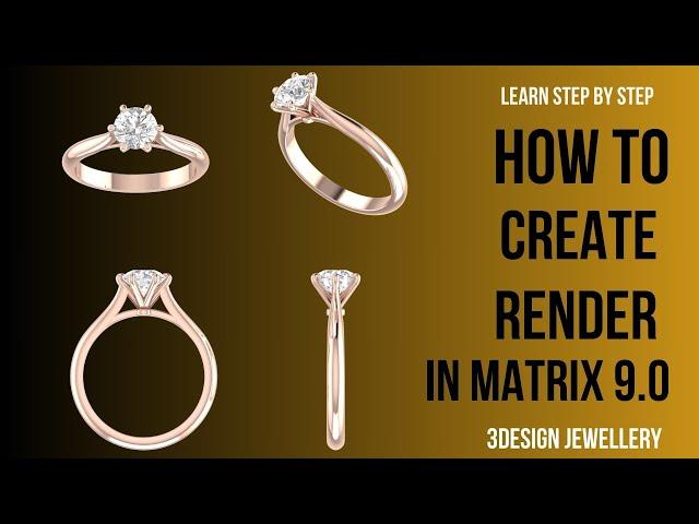 ||RENDER IN MATRIX 9 || RENDERING TUTORIAL || Rhino 3D || Jewellery Cad Design || Tutorial