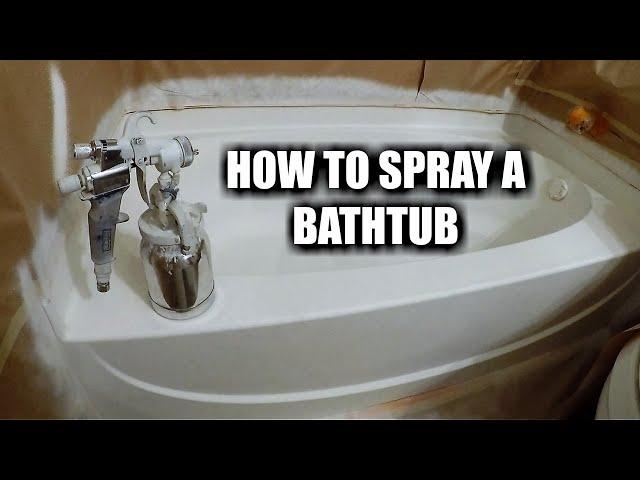 HOW TO REGLAZE A BATHTUB #4  | Reglazing Spray Pattern with a Capspray HVLP Maxum II