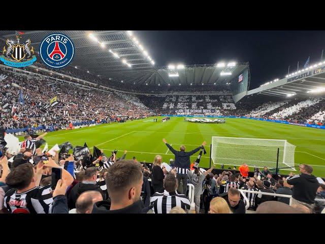 Newcastle United vs. PSG - Champions League Anthem & Atmosphere at St. James Park