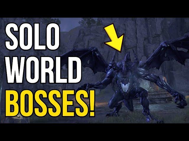 Soloing World Bosses In ESO!! Solo PVE Magicka Sorcerer Build Conquers ALL!