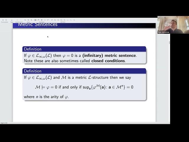 LUW 2022.6:  Nate Ackermann - Encoding Complete Metric Structures by Classical Structures