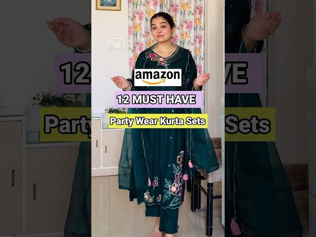 12 Amazon Must Have Party Wear Kurta Sets  #shorts