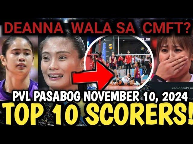 PVL LATEST UPDATE AND ISSUES TODAY NOVEMBER 10, 2024! PVL  STANDINGS AND SCHEDULE! PVL TOP SCORERS!