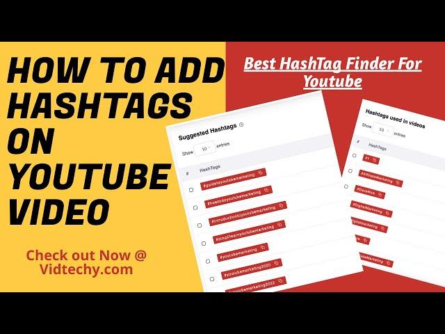 how to add hashtags on youtube video | hashtag finder for youtube