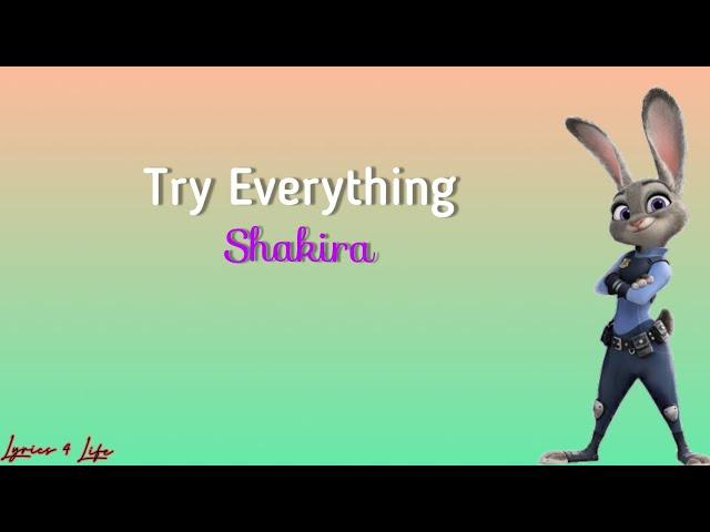 Try Everything|| Shakira|| Zootopia|| Easy Lyrics { Lyrics 4 Life }