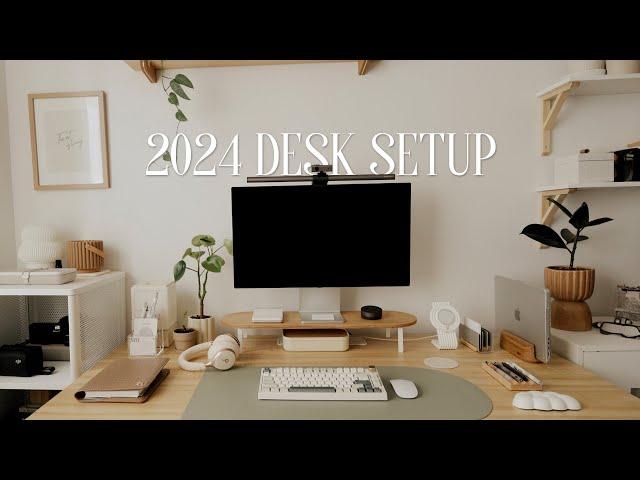 2024 Cozy Productive Desk Tour | productive + aesthetic