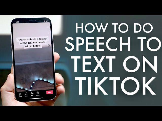 How To Do Text To Speech On TikTok!