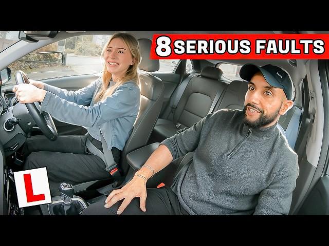 8 Serious Faults and a SHAKING LEG | Maddy's Driving Test