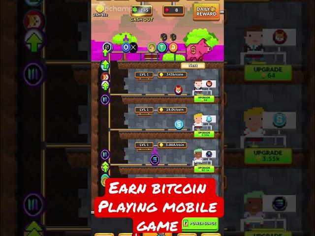 Earn Bitcoin with mobile game free #shorts #games #free #earnmoneyonline #mobile #p2e