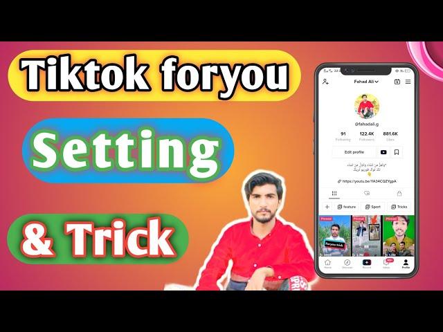 Tiktok foryou setting full | ustad fahad g tiktok setting tutorial | Tiktok setting for viral videos