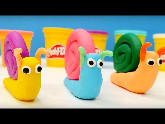 Caracoles juguetes de Play Doh plastilina. Vídeos para niños.