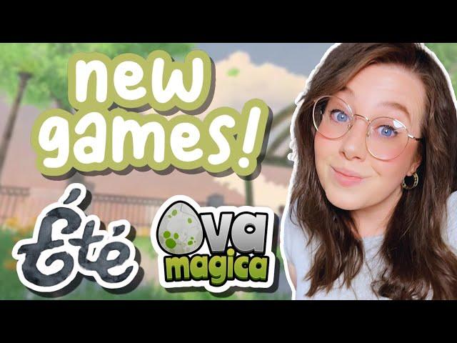  Trying NEW cozy games! First look at Ova Magica and Ete!