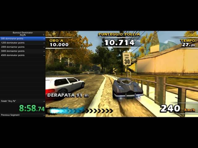 Speedrun Burnout Dominator  "Any %" 2 h 57 min 23 sec