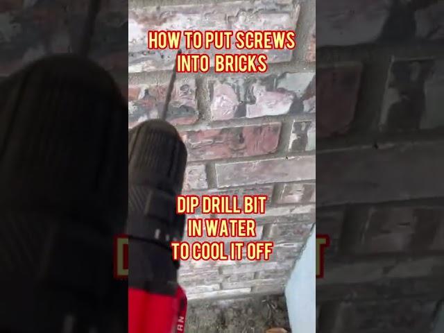 How To Put Screws In Bricks