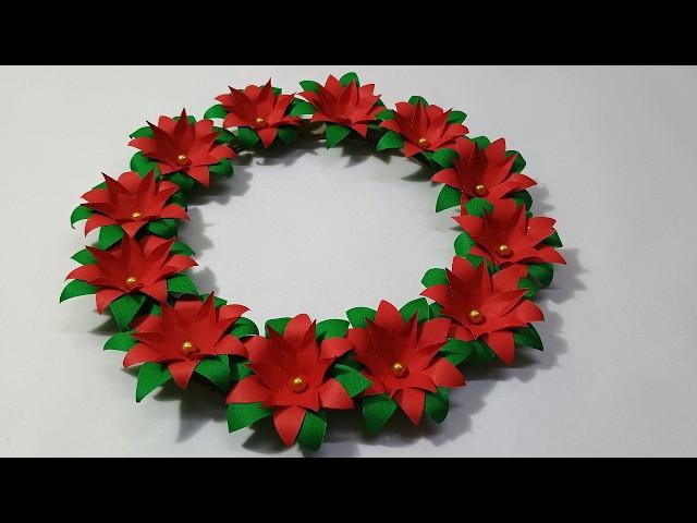 DIY Christmas Wreath | Christmas Decoration Ideas | Christmas Wreath Making Ideas | Paper Crafts