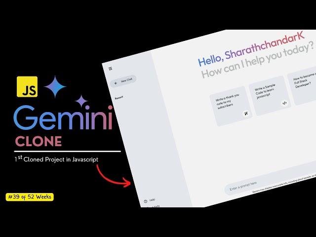 Let's Create Google Gemini 2.0 Using JavaScript | Gemini AI Chatbot Clone