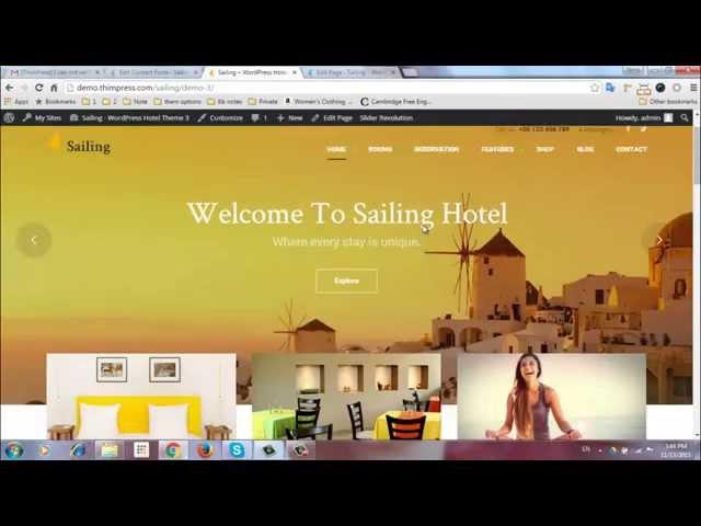 WordPress Hotel Theme for amazing hotel website - Sailing