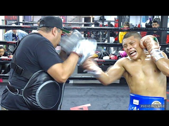 PITBULL CRUZ TRAINING FOR GERVONTA DAVIS LIKE A MONSTER, HITTING MITTS AFTER 12 ROUNDS OF SPARRING!