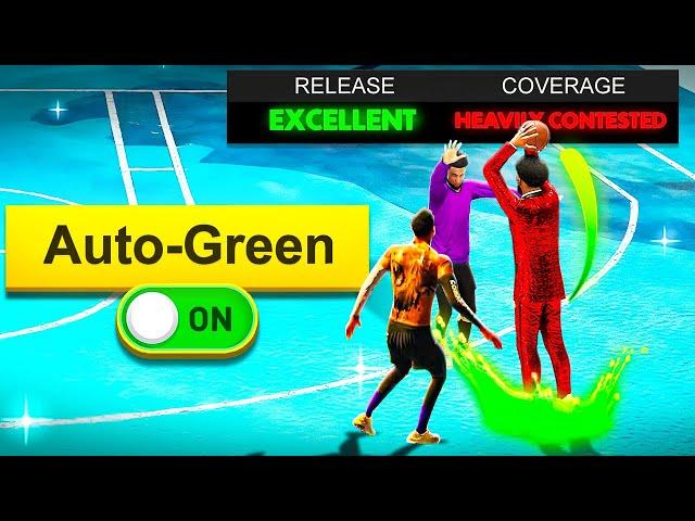 I used AUTO GREEN at the 1v1 COURT in NBA 2K24 (Aimbot)