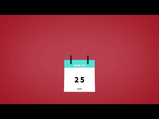 Animated Calendar - ADOBE AFTER EFFECTS - Mirror Image Design 1080p