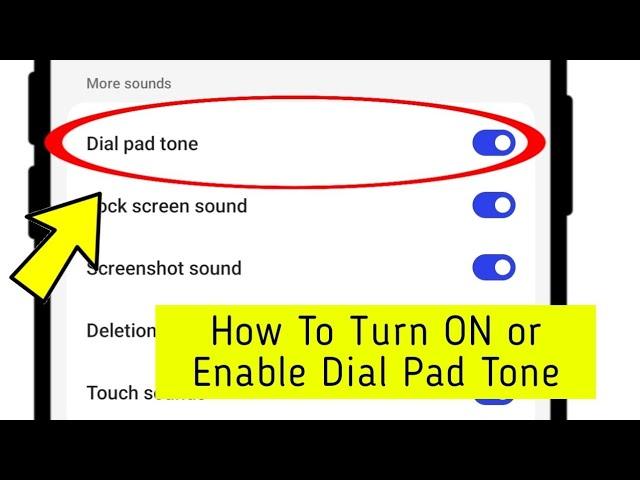 How To Turn ON or Enable Dial Pad Tone