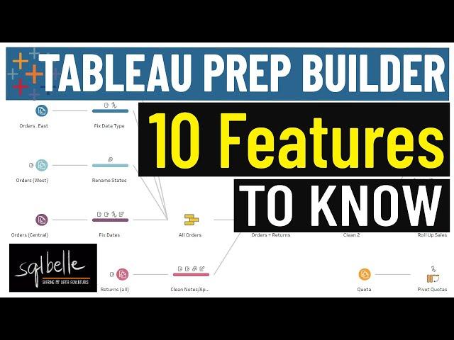 Tableau Prep - 10 Features You Should Know for Cleaning Data