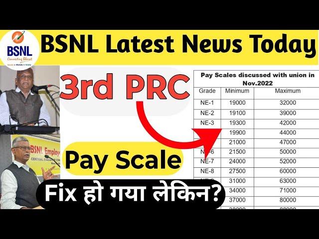 BSNL 3rd PRC Pay Scale Fix हो गया लेकिन? | BSNL Latest News Today | BSNL 3rd PRC News