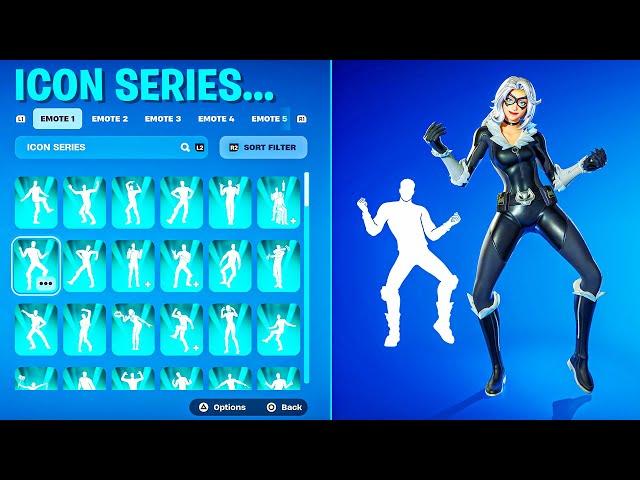 ALL FORTNITE ICON SERIES & NEW TIKTOK EMOTES!