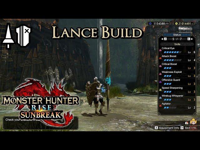 Monster Hunter Rise: Sunbreak - Lance Build: Tackling to Victory