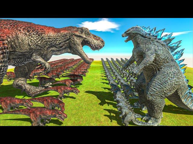 Legendary Godzilla War - Growing Godzilla VS T Rex Size Comparison Godzilla