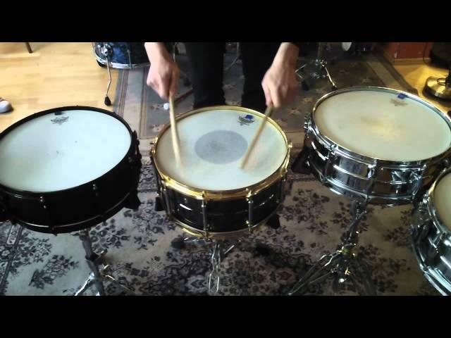 Metal Snare Demo (Ludwig, Pearl, Slingerland, Noble & Cooley)