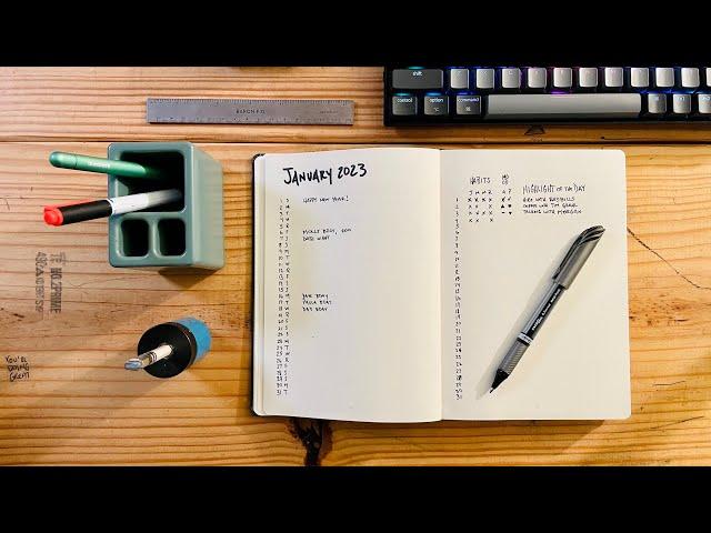 Minimalist Bullet Journal Setup for the New Year