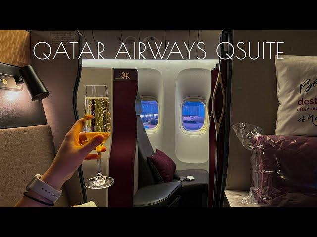 QATAR AIRWAYS QSUITE B777-300ER | 12 Hours of Business Class Bliss | Philadelphia to Doha